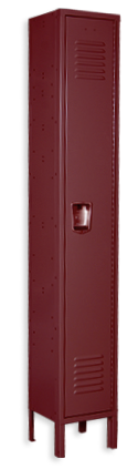 Burgundy color locker