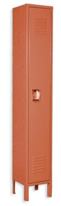 Citrus-orange color locker