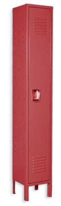 Flag red color locker