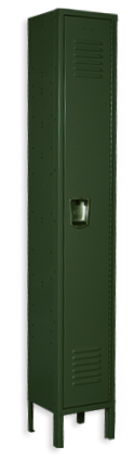 Hunter green color locker