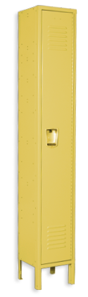 Vibrant-yellow color locker