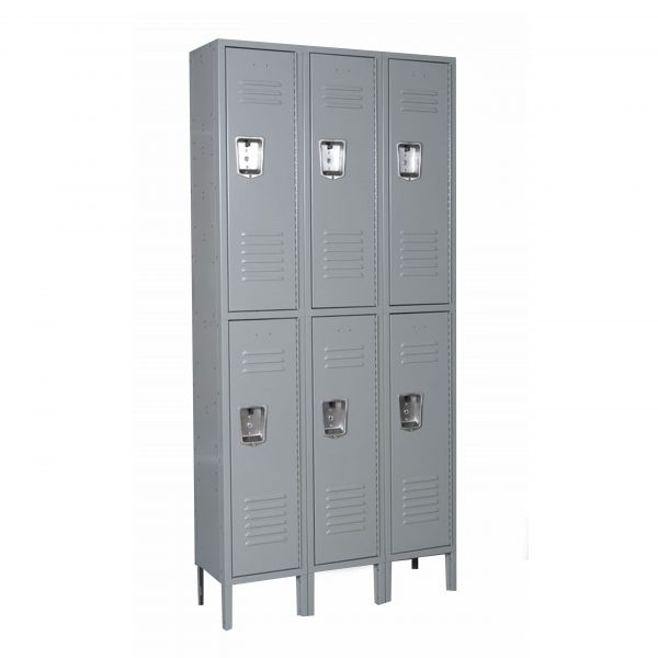 Double Tier 3-Wide Locker Unit-437