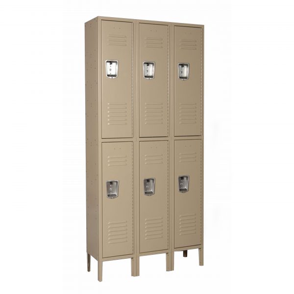 Double Tier 3-Wide Locker Unit-0